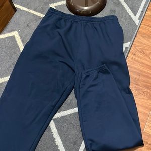 Blue baggy sweats draw string pull and super comfy